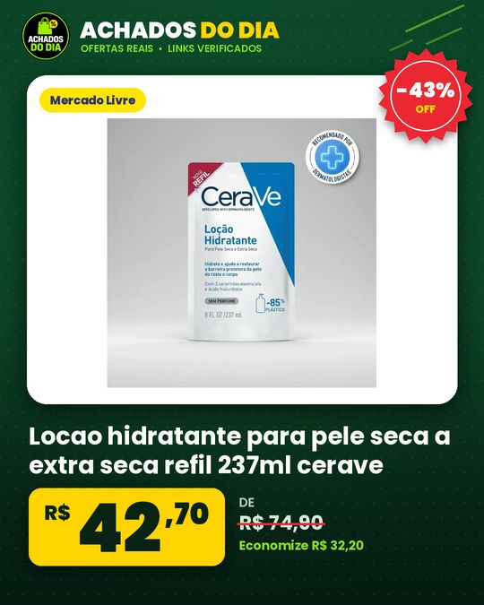 Locao hidratante para pele seca a extra seca refil 237ml cerave