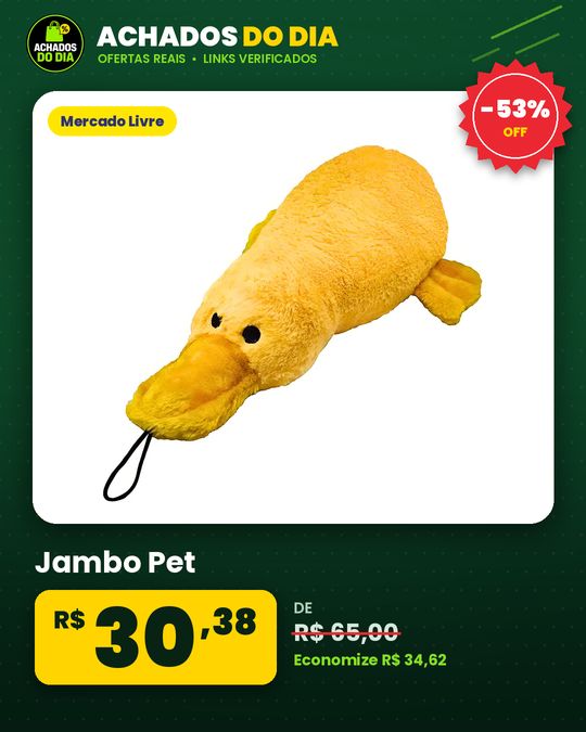 Jambo Pet - Pato de Pelúcia Interativo Big Duck Brinquedo com Som para Cães