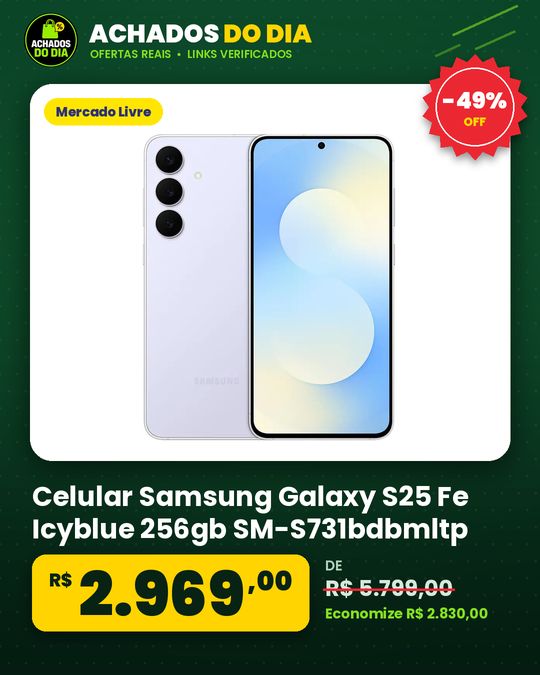 Celular Samsung Galaxy S25 Fe Icyblue 256gb SM-S731bdbmltp
