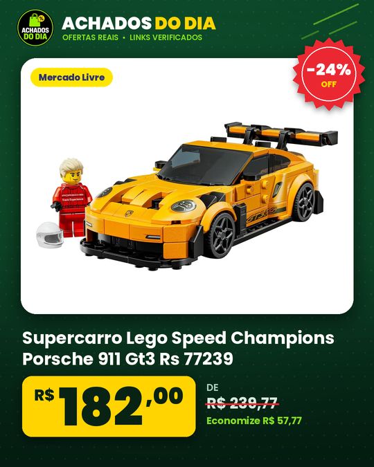 Supercarro Lego Speed Champions Porsche 911 Gt3 Rs 77239