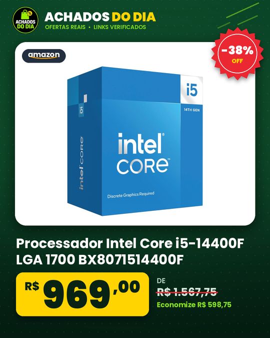 Processador Intel Core i5-14400F LGA 1700 BX8071514400F