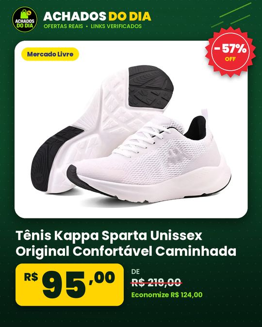 Tênis Kappa Sparta Unissex Original Confortável Caminhada