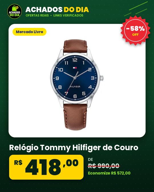 Relógio Tommy Hilfiger de Couro