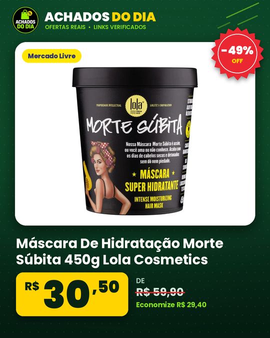 Máscara De Hidratação Morte Súbita 450g Lola Cosmetics