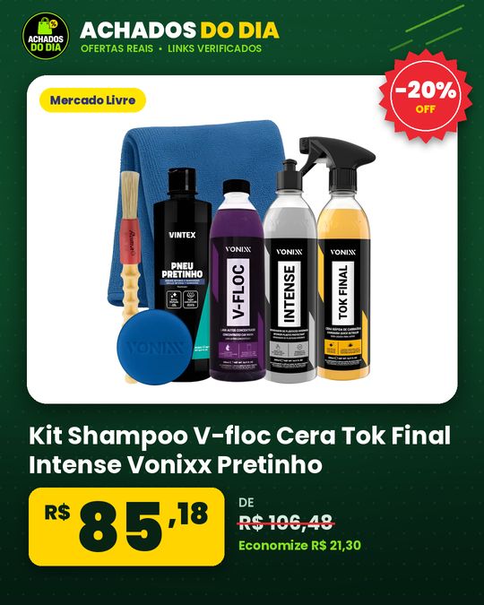 Kit Shampoo V-floc Cera Tok Final Intense Vonixx Pretinho