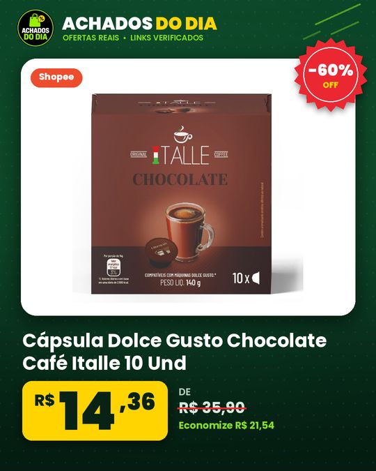 Cápsula Dolce Gusto Chocolate Café Italle 10 Und