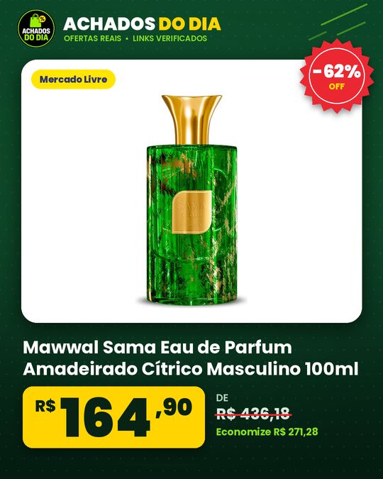 Mawwal Sama Eau de Parfum Amadeirado Cítrico Masculino 100ml