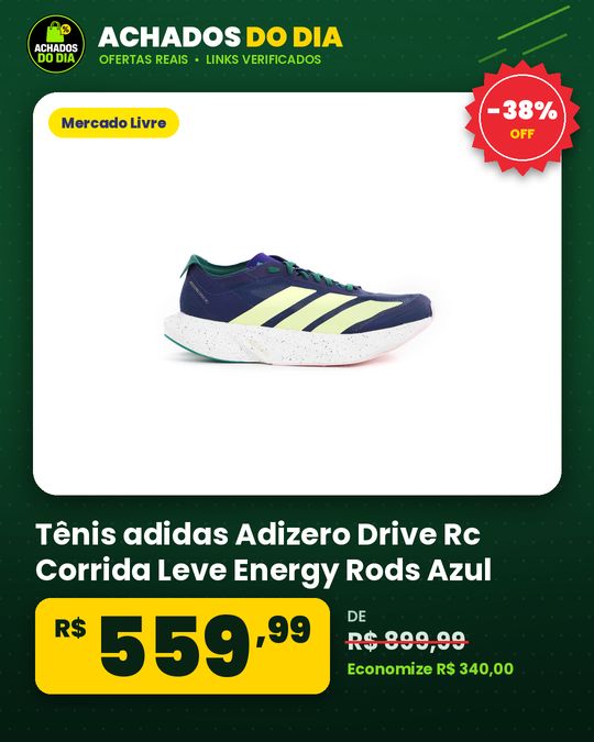 Tênis adidas Adizero Drive Rc Corrida Leve Energy Rods Azul