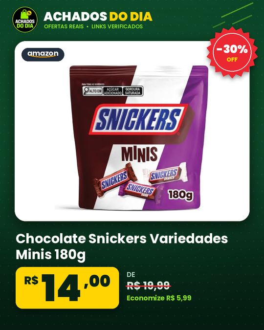 Chocolate Snickers Variedades Minis 180g