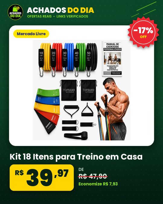 Kit 18 Itens para Treino em Casa