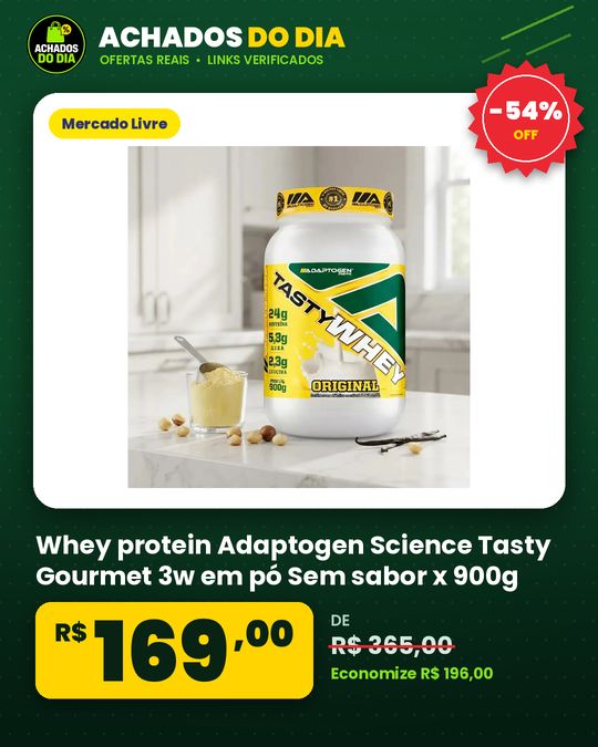 Whey protein Adaptogen Science Tasty Gourmet 3w em pó Sem sabor x 900g