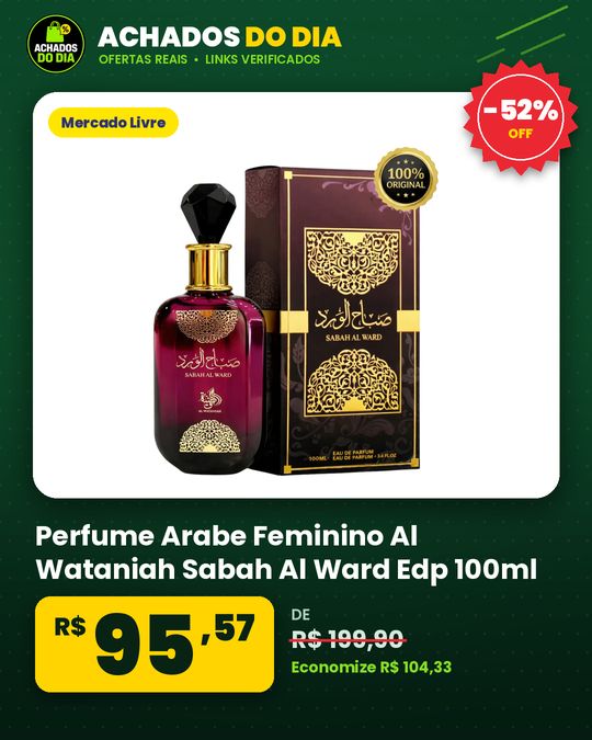 Perfume Arabe Feminino Al Wataniah Sabah Al Ward Edp 100ml