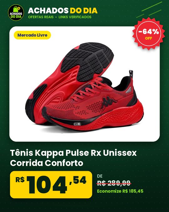 Tênis Kappa Pulse Rx Unissex Corrida Conforto