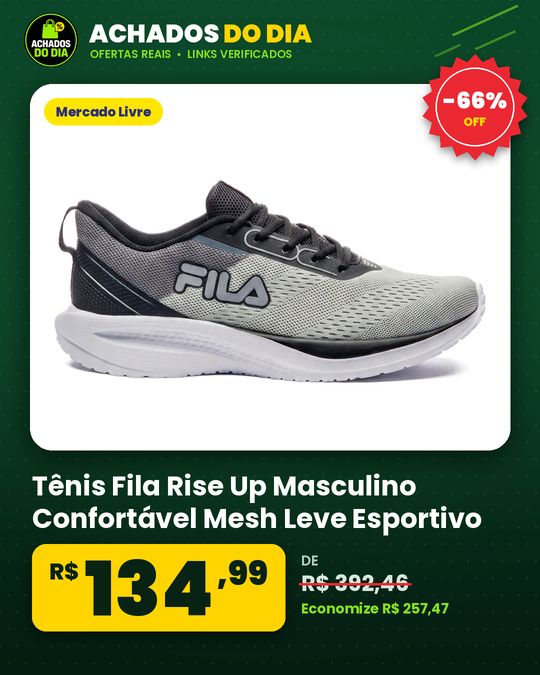 Tênis Fila Rise Up Masculino Confortável Mesh Leve Esportivo