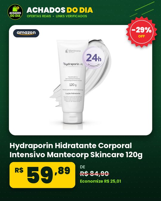 Hydraporin Hidratante Corporal Intensivo Mantecorp Skincare 120g