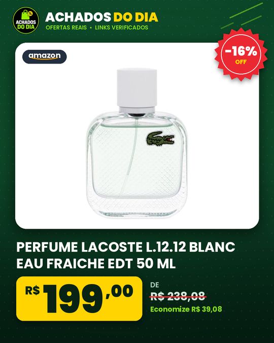 PERFUME LACOSTE L.12.12 BLANC EAU FRAICHE EDT 50 ML