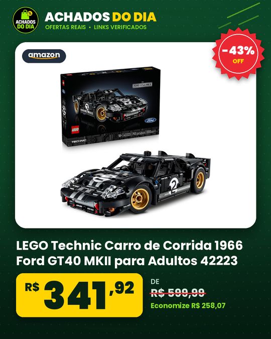 LEGO Technic Carro de Corrida 1966 Ford GT40 MKII para Adultos 42223 - 793 Peças