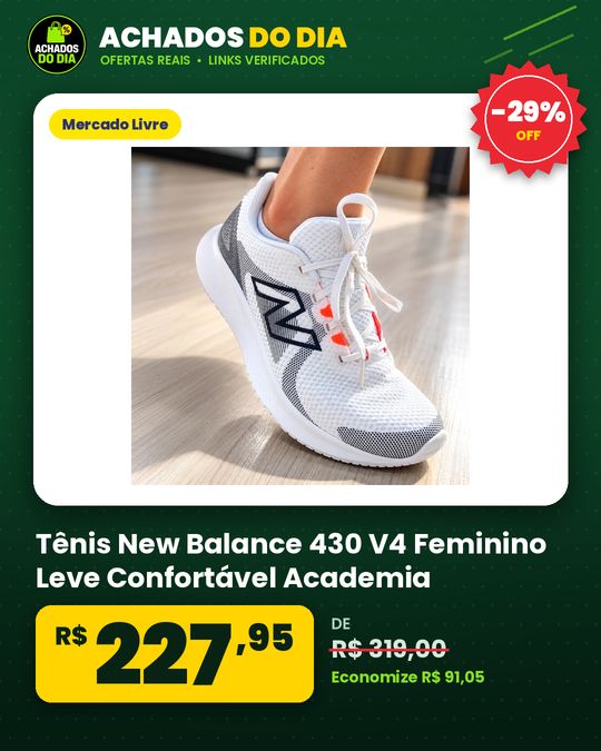 Tênis New Balance 430 V4 Feminino Leve Confortável Academia Brancooff Lisa 37,0 Br