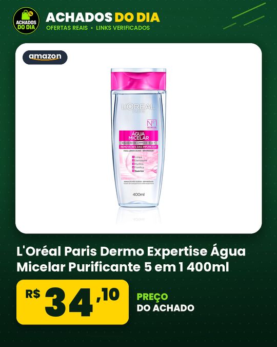 L'Oréal Paris Dermo Expertise Água Micelar Purificante 5 em 1 400ml