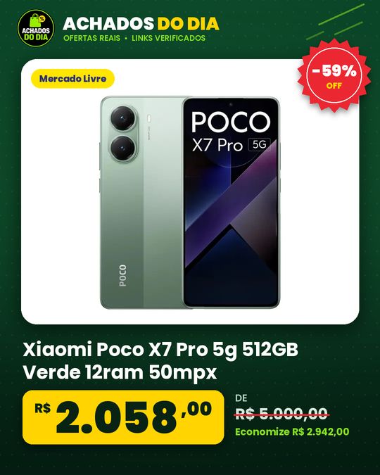 Xiaomi Poco X7 Pro 5g 512GB Verde 12ram 50mpx