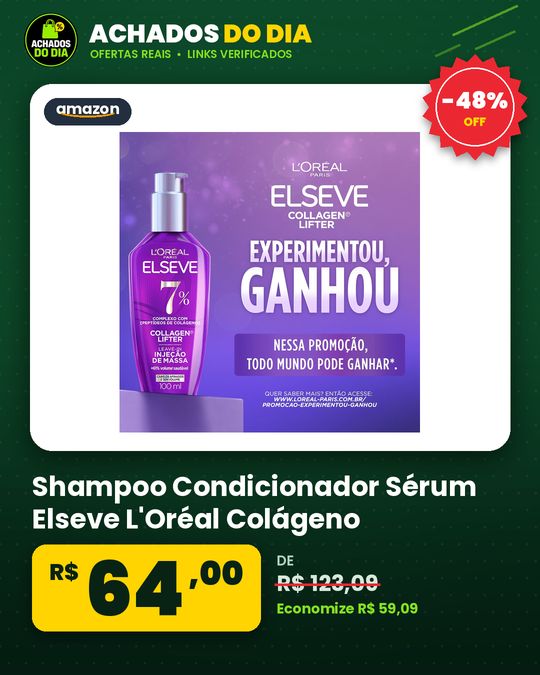 Shampoo Condicionador Sérum Elseve L'Oréal Colágeno