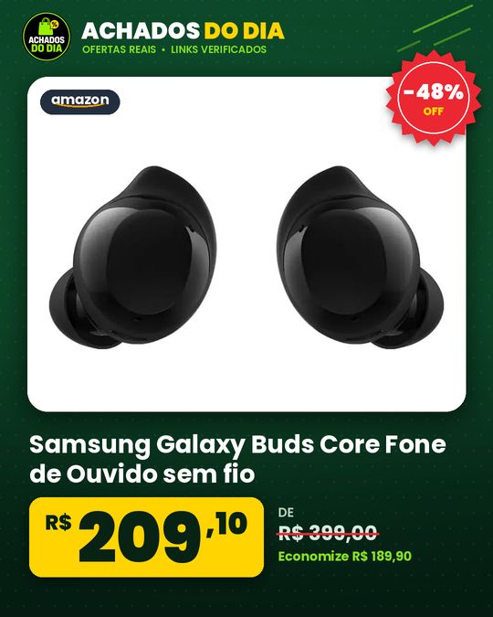 Samsung Galaxy Buds Core Fone de Ouvido sem fio cancelamento de ruído interprete inteligente