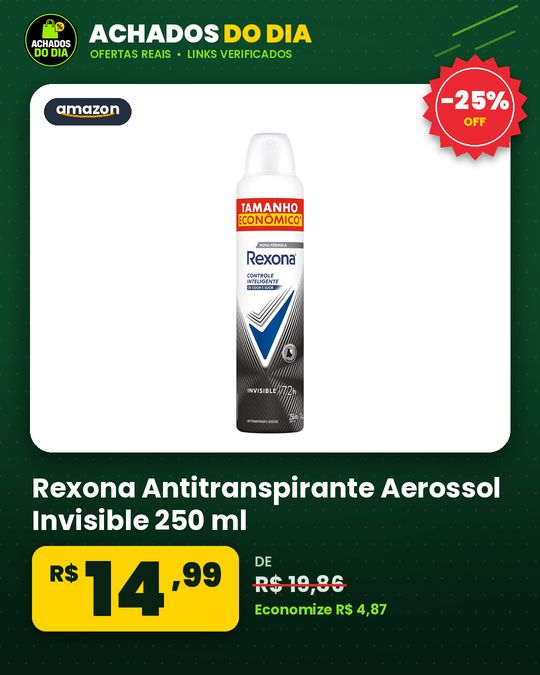 Rexona Antitranspirante Aerossol Invisible 250 ml