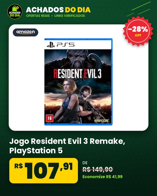 Jogo Resident Evil 3 Remake - PlayStation 5