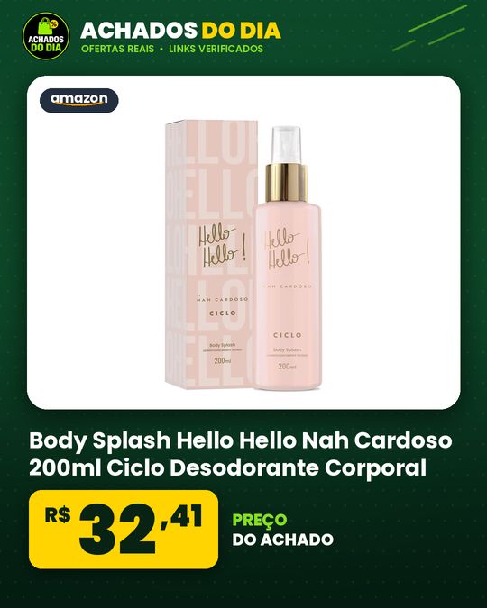 Body Splash Hello Hello Nah Cardoso 200ml Ciclo Desodorante Corporal