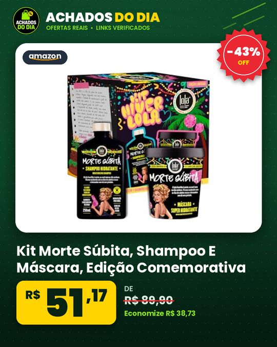 Kit Morte Súbita - Shampoo E Máscara - Edição Comemorativa - Lola From Rio