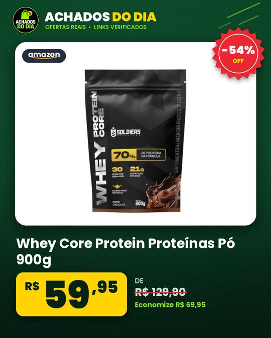 Whey Core Protein Proteínas Pó 900g - Soldiers Nutrition (Chocolate)