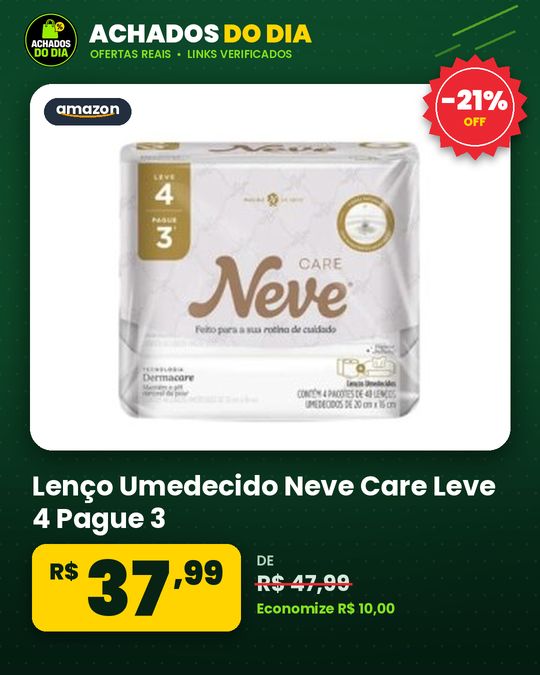 Lenço Umedecido Neve Care Leve 4 Pague 3