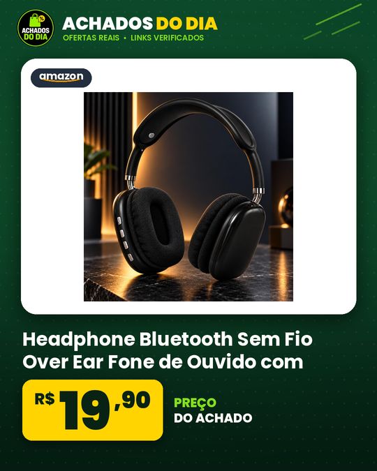 Headphone Bluetooth Sem Fio Over Ear Fone de Ouvido com Almofadas Acolchoadas e Arco Confortável Headset para Música