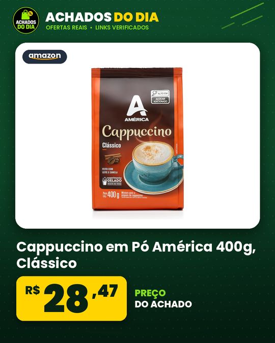 Cappuccino em Pó América 400g, Clássico