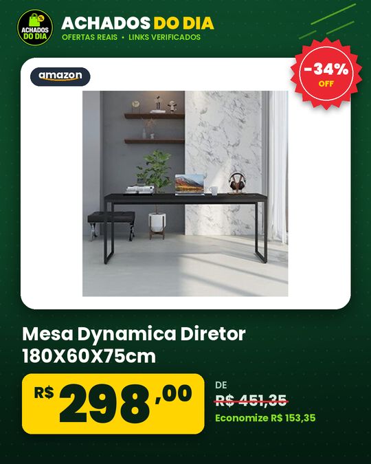 Mesa Dynamica Diretor 180X60X75cm