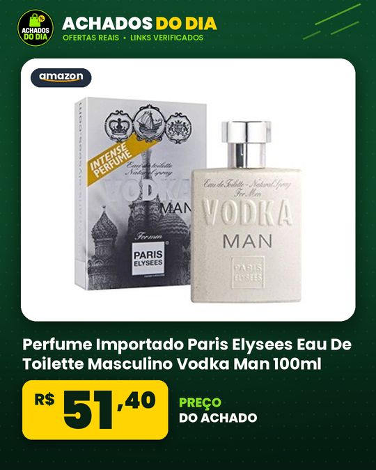 Perfume Importado Paris Elysees Eau De Toilette Masculino Vodka Man 100ml
