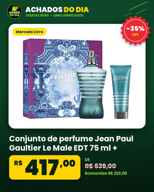 Conjunto de perfume Jean Paul Gaultier Le Male EDT 75 ml + Gel de banho 75 ml FD25 EDT 75 ml para homens