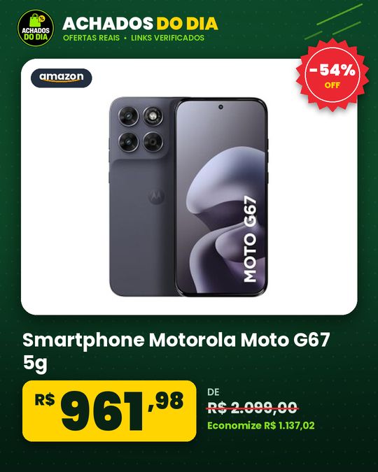 Smartphone Motorola Moto G67 5g, 128gb 4gb Ram + 8gb Ram Boost Camera 50mp Sony Lytia 600