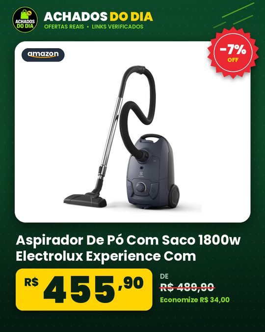Aspirador De Pó Com Saco 1800w Electrolux Experience Com Filtro Hepa (eqp40) 127v