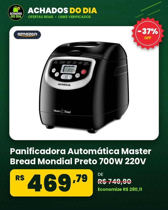 Panificadora Automática Master Bread Mondial Preto 700W 220V - NPF-53