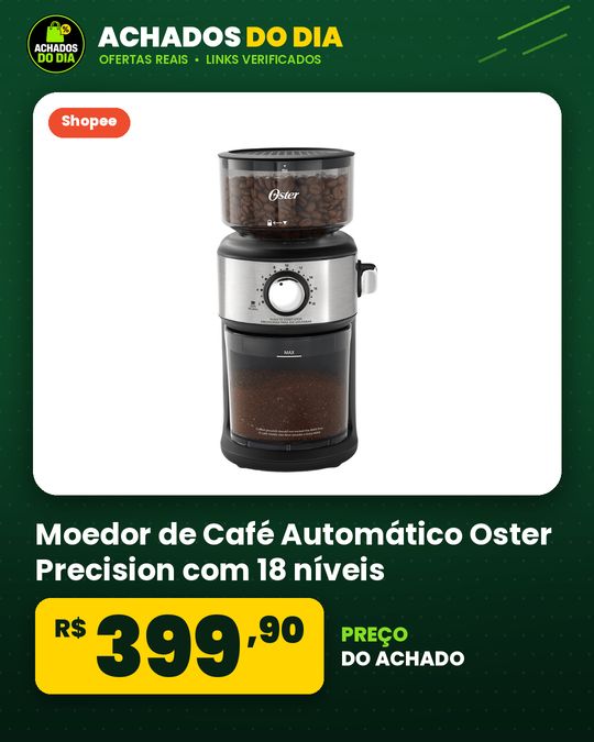 Moedor de Café Automático Oster Precision com 18 níveis