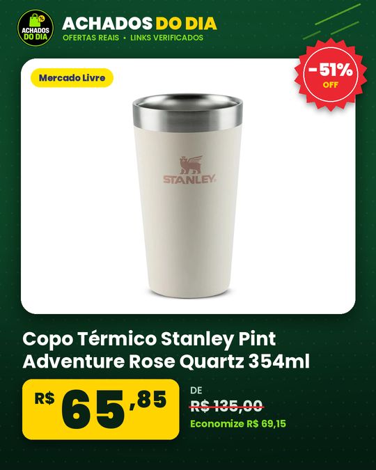 Copo Térmico Stanley Pint Adventure Rose Quartz 354ml