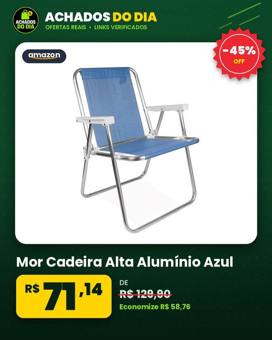 Mor - Cadeira Alta Alumínio Azul