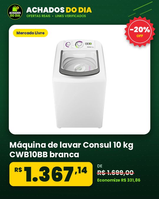 Máquina de lavar Consul 10 kg CWB10BB branca