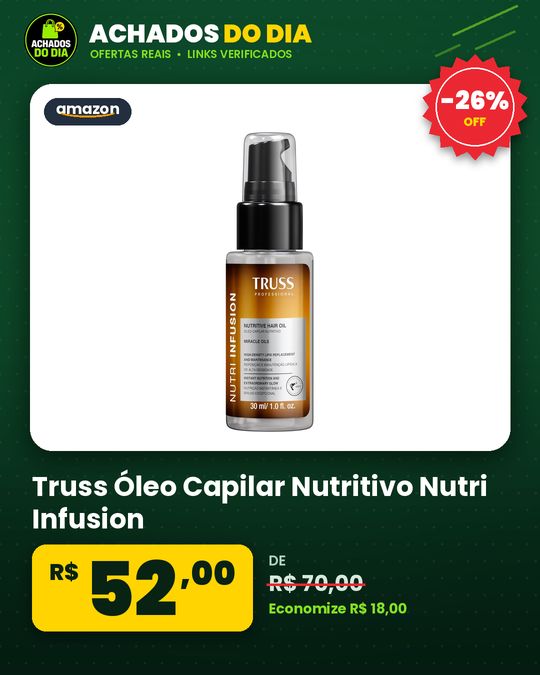 Truss Óleo Capilar Nutritivo Nutri Infusion | Nutrição Profunda E Controle De Frizz | 30ml