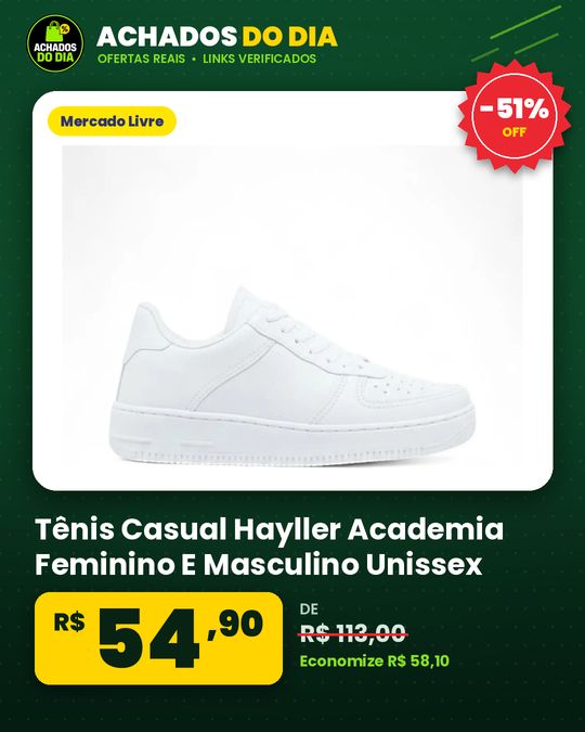 Tênis Casual Hayller Academia Feminino E Masculino Unissex