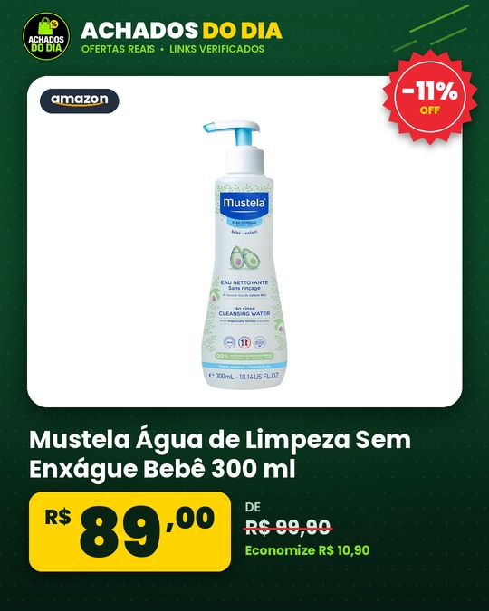 Mustela Água de Limpeza Sem Enxágue Bebê 300 ml