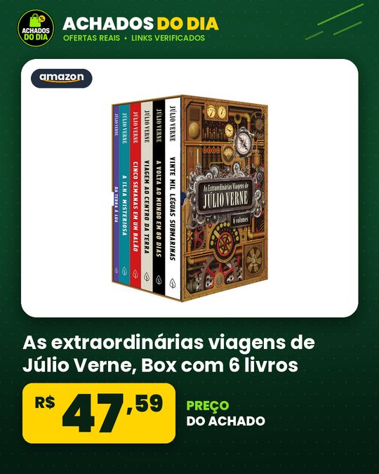As extraordinárias viagens de Júlio Verne - Box com 6 livros