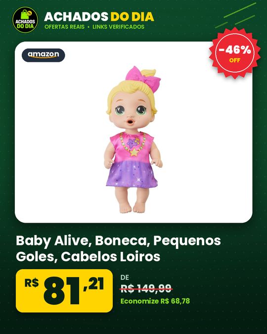 Baby Alive, Boneca, Pequenos Goles - Cabelos Loiros, Brinquedo Interativo