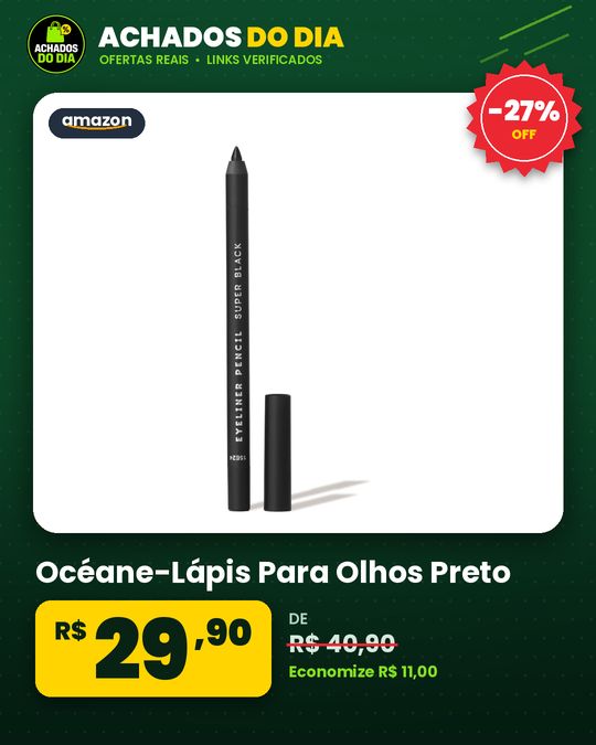 Océane-Lápis Para Olhos Preto - Eyeliner Super Black Océane Purple 1,2g